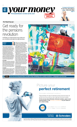 Getting ready for the pensions revolution