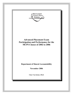 Advanced Placement Report