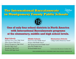 MCPS Schools with International Baccalaureate Program
