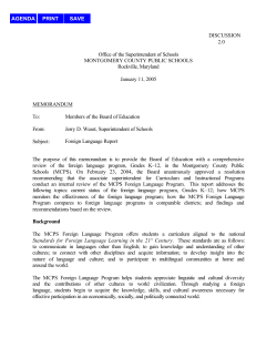 foreign language program report