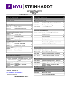 Applied Psychology (APUG)