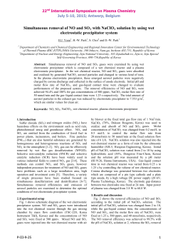 Simultaneous removal of NO and SO2 with NaClO2 solution by using wet electrostatic precipitator system