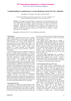 Commissioning of a pulsed power corona discharge reactor for CO2 reduction