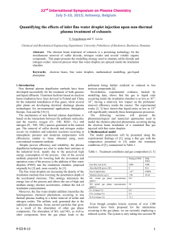 Quantifying the effects of inlet fine water droplet injection upon non thermal plasma treatment of exhausts