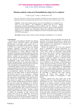 Plasma-catalytic removal of formaldehyde using Cu-Ce catalysts