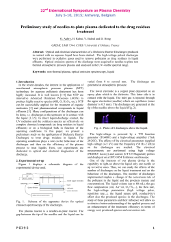 Preliminary study of needles-to-plate plasma dedicated to the drug residues treatment