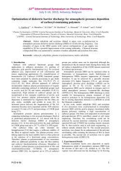 Optimization of dielectric barrier discharge for atmospheric pressure deposition of carboxyl-containing polymers