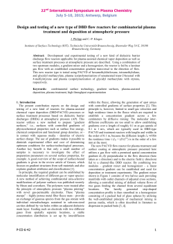 Design and testing of a new type of DBD flow reactors for combinatorial plasma treatment and deposition at atmospheric pressure