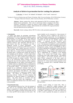 Analysis of defects in permeation barrier coatings for polymers