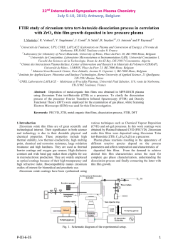 FTIR study of zirconium tetra tert-butoxide dissociation process in correlation with ZrO2 thin film growth deposited in low pressure plasma