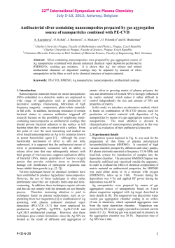 Antibacterial silver containing nanocomposites prepared by gas aggregation source of nanoparticles combined with PE-CVD