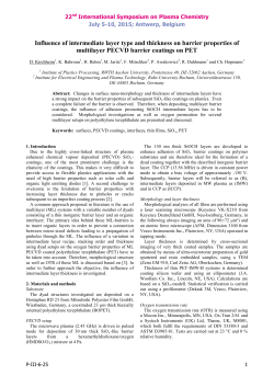 Influence of intermediate layer type and thickness on barrier properties of multilayer PECVD barrier coatings on PET