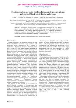 Copolymerization and water stability of atmospheric pressure plasma polymerized films from allylamine and styrene