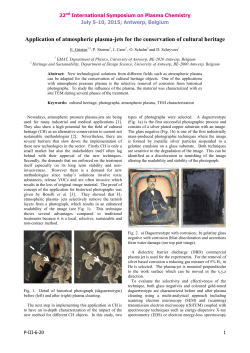 Application of atmospheric plasma-jets for the conservation of cultural heritage