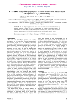 A ToF-SIMS study of the polyethylene chemical modification induced by an atmospheric Ar-D2O post-discharge