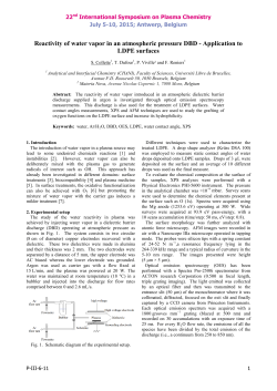 Reactivity of water vapor in an atmospheric pressure DBD: application to LDPE surfaces