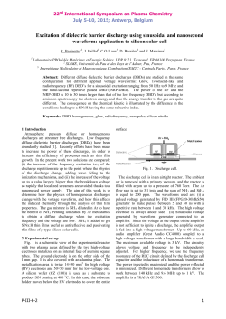 Excitation of dielectric barrier discharge using sinusoidal and nanosecond waveform: application to silicon solar cell