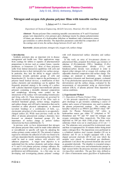 Nitrogen and oxygen rich plasma polymer films with tuneable surface charge