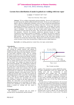 Lorentz force distribution of anode in pulsed arc welding with iron vapor