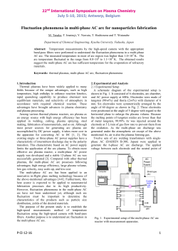 Fluctuation phenomena in multiphase AC arc for nanoparticles fabrication