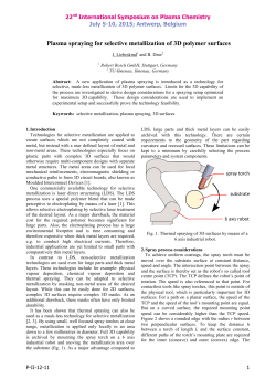Plasma spraying for selective metallization of 3D polymer surfaces