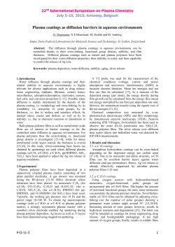 Plasma coatings as diffusion barriers in aqueous environments