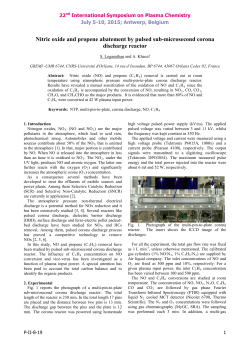 Nitric oxide and propene abatement by pulsed sub-microsecond corona discharge reactor