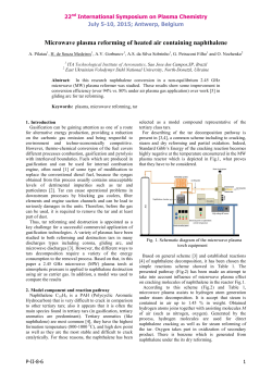Microwave plasma reforming of heated air containing naphthalene