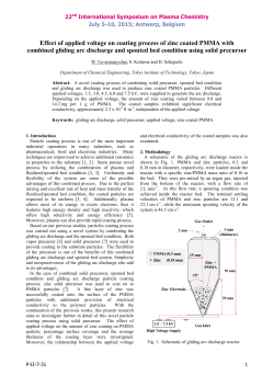 Effect of applied voltage on coating process of zinc coated PMMA with combined gliding arc discharge and spouted bed condition using solid precursor