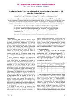 Synthesis of nickel/ceria-zirconia catalysts for reforming of methane by RF induction thermal plasma