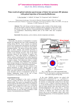 Time-resolved optical emission spectroscopy of dusty low-pressure RF plasmas with pulsed injection of hexamethyldisiloxane