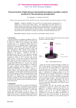 Characterization of high-nitrogen functionalized graphene nanoflake catalysts produced by thermal plasma decomposition