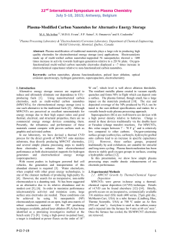 Plasma-modified carbon nanotubes for alternative energy storage