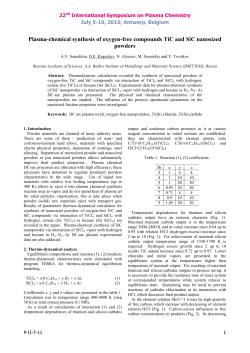 Plasma-chemical synthesis of oxygen-free compounds TiC and SiC nanosized powders