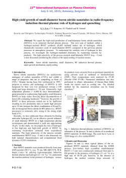 High-yield growth of small-diameter boron nitride nanotubes in radio-frequency induction thermal plasma: role of hydrogen and quenching