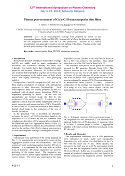 Plasma post-treatment of Cu / a-C:H nanocomposite thin films