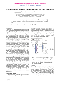 Macroscopic kinetic description of plasma processing of graphite micropowder