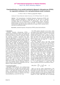 Functionalisation of octa-methyl polyhedral oligomeric silsesquioxane (POSS) by sequential continuous wave and pulsed plasma mode treatments