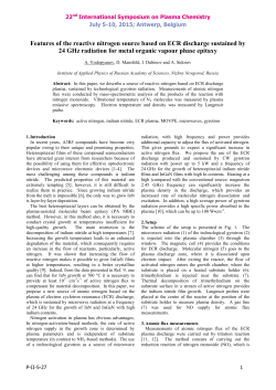 Features of the reactive nitrogen source based on ECR discharge sustained by 24 GHz radiation for metal organic vapour phase epitaxy