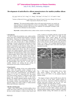 Development of antireflective silicon nanostructures for multicrystalline silicon solar cells