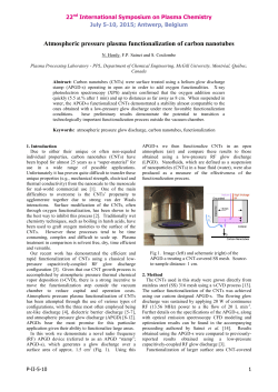 Atmospheric pressure plasma functionalization of carbon nanotubes