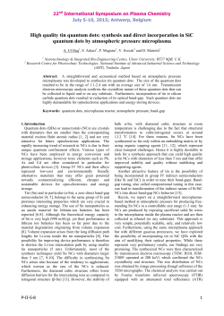 High quality tin quantum dots: synthesis and direct incorporation in SiC quantum dots by atmospheric pressure microplasma