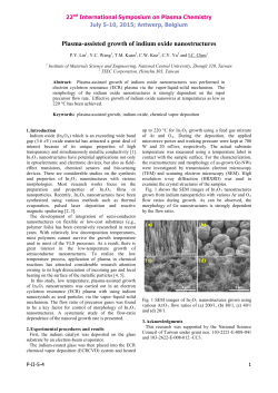 Plasma-assisted growth of indium oxide nanostructures