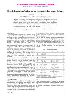 Numerical simulation of a direct-current argon microhollow cathode discharge