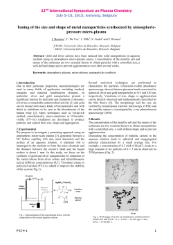 Tuning of the size and shape of metal nanoparticles synthesized by atmospheric-pressure micro-plasma
