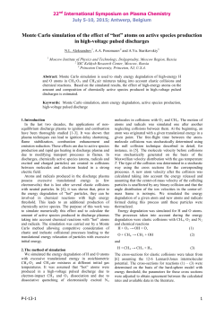 Monte Carlo simulation of the effect of hot atoms on active species production in high-voltage pulsed discharges