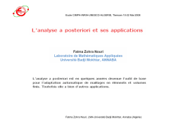 Estimations a posteriori