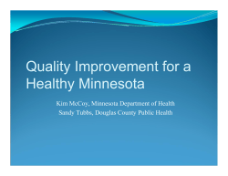 Quality Improvement for a Healthy Minnesota