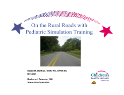On the Rural Roads with Pediatric Simulation Training