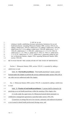 Proposed Legislation - 1/8/09 (PDF: 346KB/20 pages)